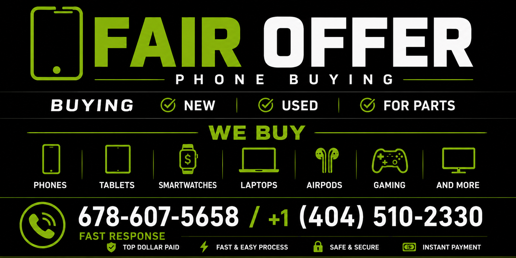 Fair Offer phone buying banner